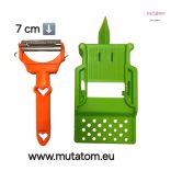 Szíves Duo zöldség-gyümölcshámozó,szeletelő, dekoráló, 7 cm pengével