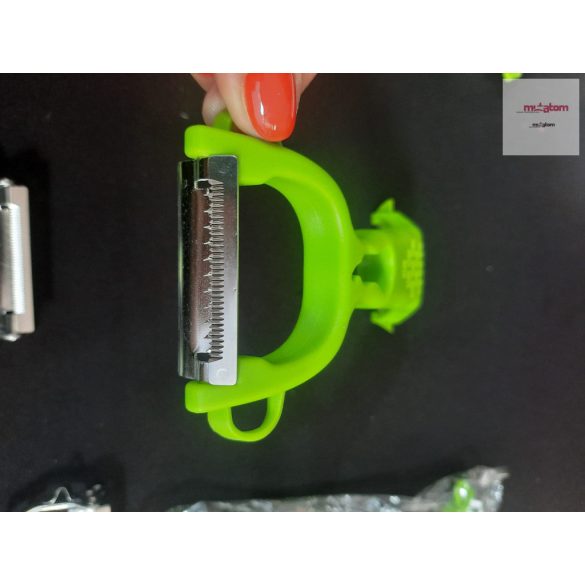 Duplapengés zöldséghámozó- és julennevágó