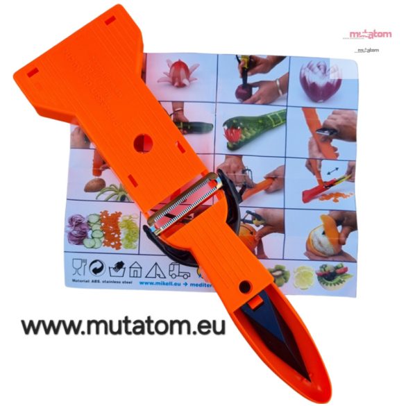  Delux lengővillás hámozó,szeletelő és dekoráló