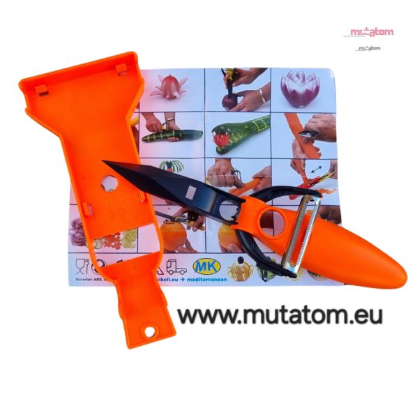  Delux lengővillás hámozó,szeletelő és dekoráló